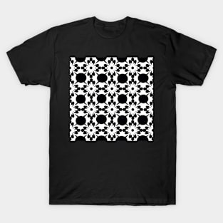 Black and White Toile Pattern T-Shirt